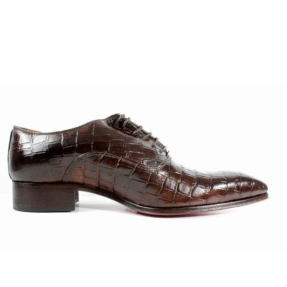 Victor Brown Crocodile Calfskin Oxford, Crocodile Printed Calfskin Oxford main image 5